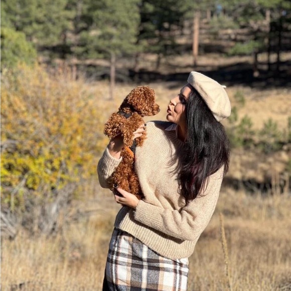 Classic Fall Plaid Wool Mix Bodycon Mini Skirt - Picture 4 of 7